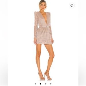 Sabina Musayev mini carry dress in rose color. Size small, NWT